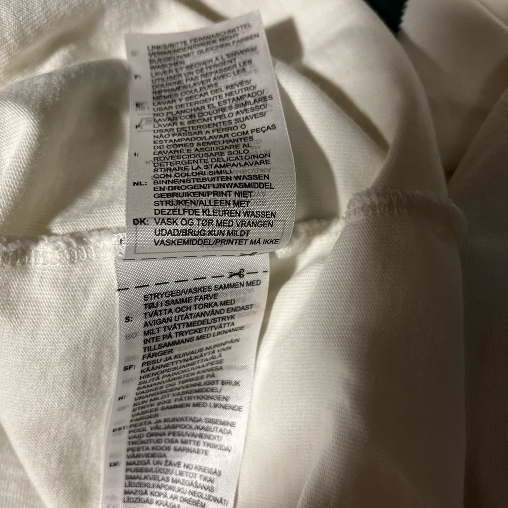 Adidas Cream Long Sleeve Shirt with evergreen Accents 2XL NWOT - Picture 8 of 12